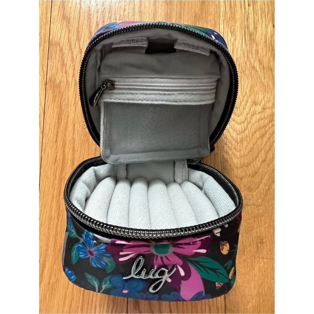 Lug Mini Jewelry Case - Mini Swizzle Floral Purple Blue